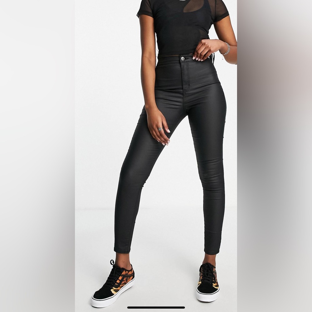 Top Shop Jani Jean Pure Black BNWT